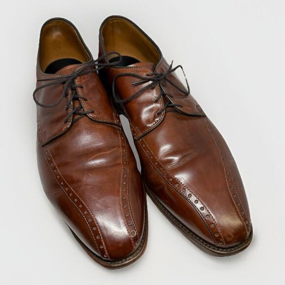 Allen Edmonds Men's Shoe 🇺🇸 Wendell Almond Bicycle-toe Derby 12D Dress Leather - Picture 1 of 12